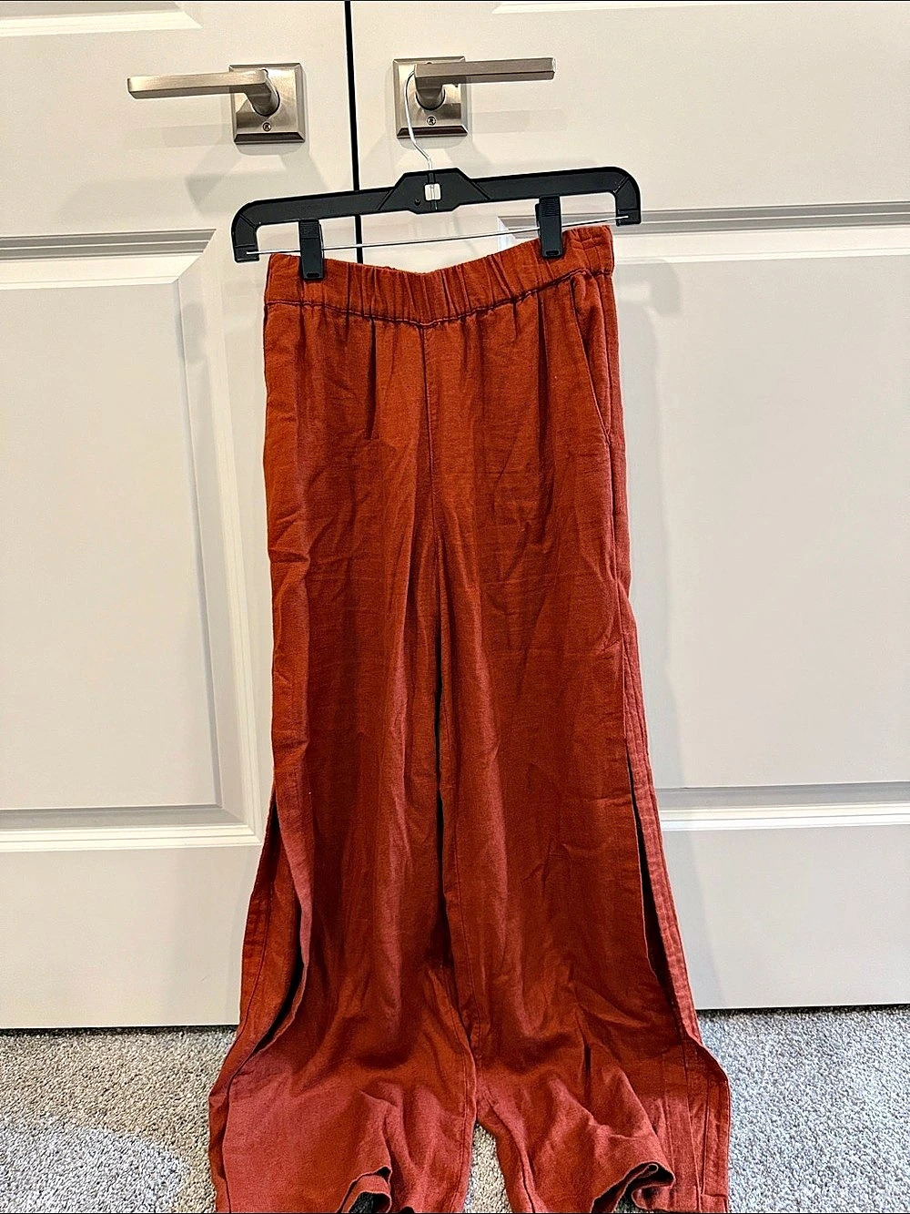 Abercrombie & Fitch Wide Leg Pants in Orange Size XS